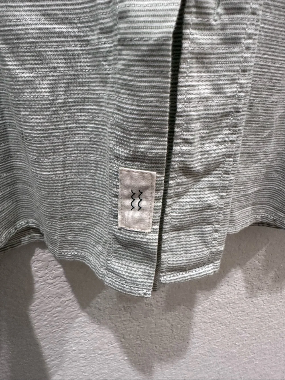 Bixby‎ Nomad Mens XL Regular Fit Long Sleeve Button Down Shirt Green Stripe Slub
